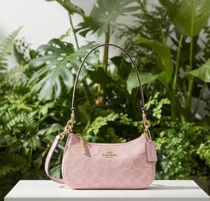Pre-owned coach Denim Shoulder Bags Pink MIni Teri New