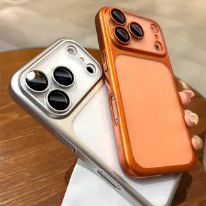 Latest Orange Ultra Thin Frosted Phone Case for iPhone 17Air 17 16 15 14 13 12  Pro Max 17Pro 17 With Lens Film Protection Shockproof Hard PC Cover Screen Protector