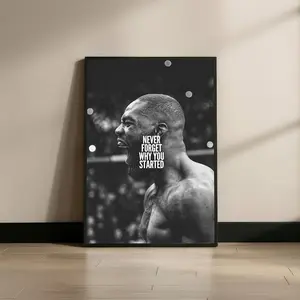 [Unframe] [Free ship]Jon Jones Wall Art Print, MMA Fighter Poster, UFC Inspired Motivational Quote Decor, Boxing Gym Office Man Cave Art
