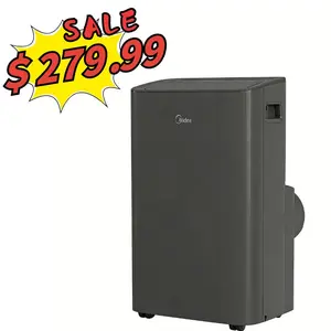 Refurbished Midea 8,000 BTU Portable Air Conditioner 12,000 ASHRAE 115V, 350 Sq Ft, 3-in-1 Cooling Dehumidifier Fan, Smart App Alexa Google Siri Matter Certified, Timer Sleep Mode Remote Window Kit