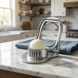 Egg Slicer for Hard Boiled Eggs, Full Stainless Steel Construction,Egg Cutter,Dishwasher Safe for Egg Strawberry Soft Fruit