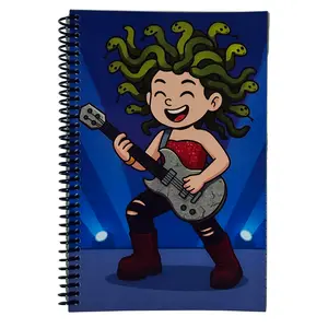 Medusa Spiral Notebook Premium Spiral Notebook Doodle Break Pages Included | Soft Cover Journal for Writing & Creativity 100 Premium Pages & 4 Thick Doodle Pages - Perfect for Kids & College Students -  Ideal Gift for All Ages