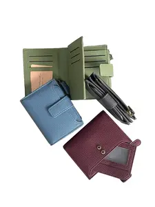 Bifold Women's Wallet Small Leather Purse RFID Blocking Card Case with 14 Card Slots & 4 ID Windows & 2 Cash Compartments & 1 Zipper Pocket