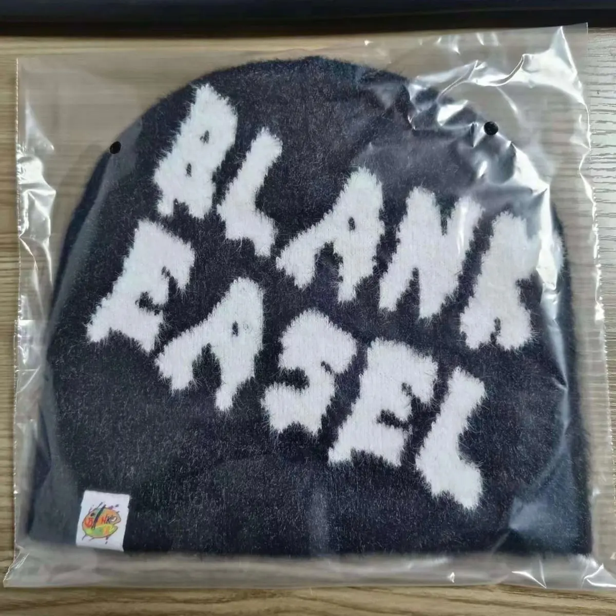 Blank Easel Black Mohair Beanie