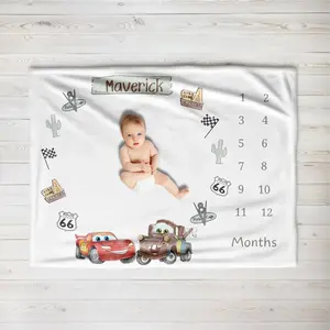 Route 66 Milestone Blanket, Cars Velveteen Milestone Plush Blanket, Milestone Tracker, Nursery Decor, Soft Warm All-Season Throw for Couch, Bed, Camping & Travel, Machine Washable, Multiple Sizes (Red/Black), Wrestling Fan Gift, Vibrant Aesthetic