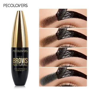 1Pc Long-Wear Brow Gel - Waterproof Peel Off, Easy Application For Everyday Wear, Brown And Black, Eye Cosmetic, Waterproof Eyebrow Gel