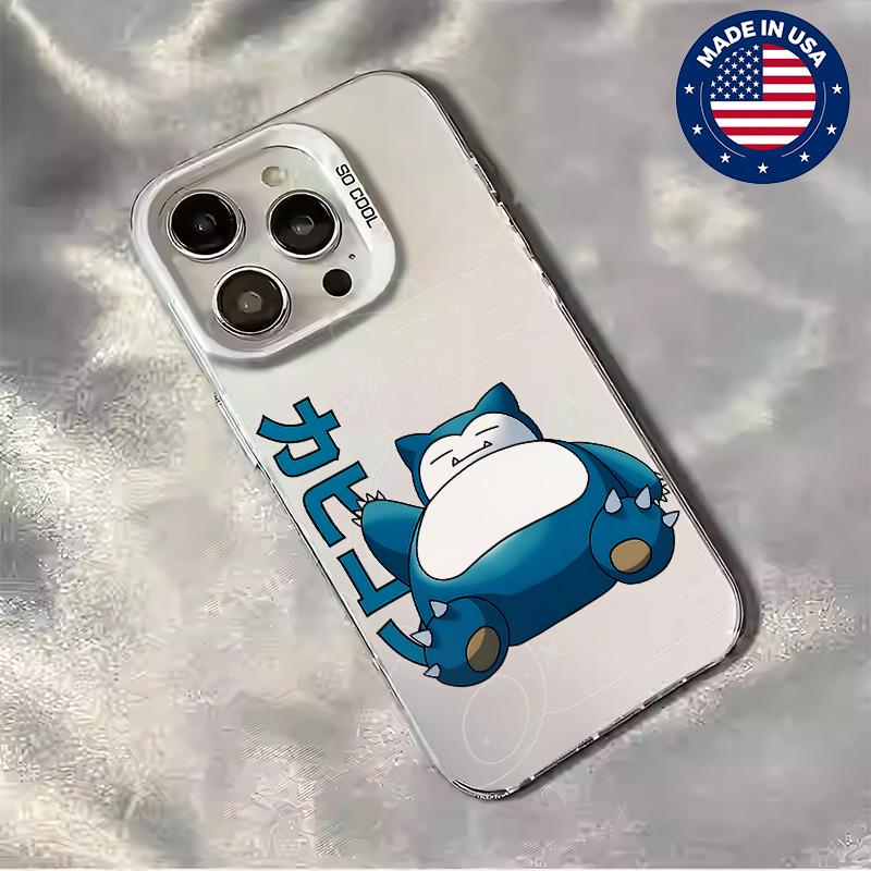 Snorlax  Casing For iphone 17 16 15 14 13 12 11 7 8 Plus ProMax AIR Samsung S22 S23 S24 S25 PLUS ULTRA Flaunt Mobile Phone CaseHard TPU PET PC Black ShockproofSmartphone Cover