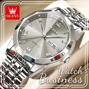 OLEVS 9931 Light Luxury Men's Self-Luminous Quartz Watch - Dual Calendar, Waterproof, Stylish Casual, Ideal for Daily Wear & Gifting, Self-Luminous Quartz Watches