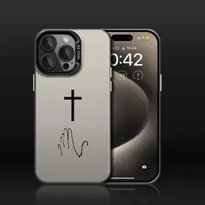 Faith Cross Phone Case with God's Love Design Suitable for IPhone17 11 12 13 14 15 16 Pro Max Air Plus - Ultra Thin, Shockproof, Lightweight and Durable.