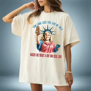 You Look Like The 4th Of July Makes Me Want A Hot Dog Real Bad  Shirt, Funny 4th Of July Gift Shirt Hoodie Sweatshirt