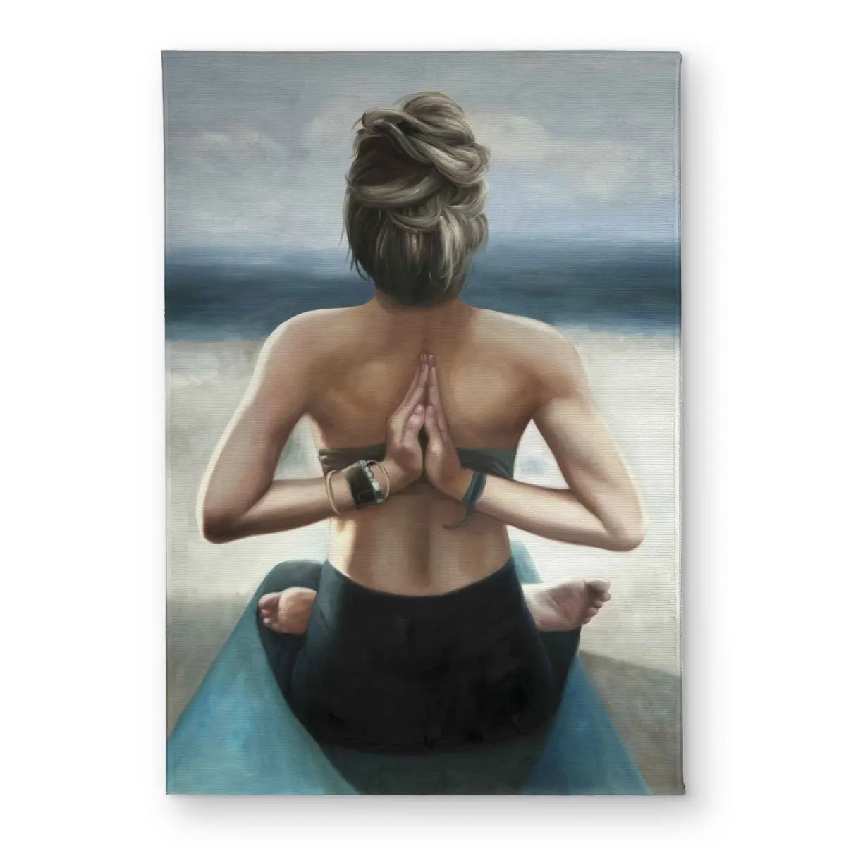 Begin Home Decor CODM1724XWO8K2 17 x 24 in. Reverse Prayer Pose Door Mat - Spiritual Indoor & Outdoor