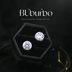 【 Buburbo】2026 New Arrivals & Fresh Design S925 Silver Premium Moissanite Stud Earrings -0.3ct/0.5ct/1ct/2ct Options | Elegant Timeless Ear Jewelry Gift for Men & Women | Genuine Certificate of Authenticity |Black Friday Gift | Gender-neutral