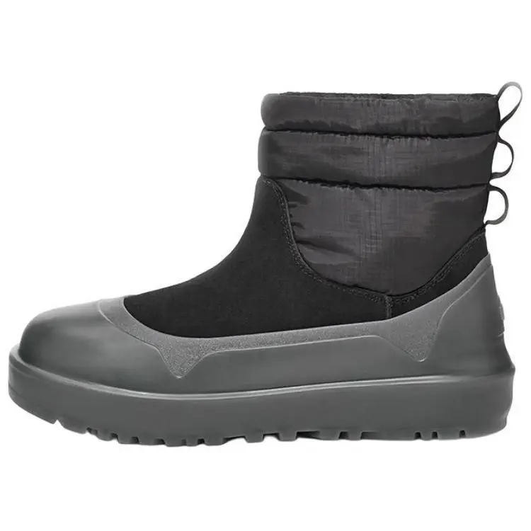 UGG Classic Mini Mod Closed Sheepskin Sports Footwear - Updated, Soft, Treadlite Outsole, Black, US 6 Walking Shoes