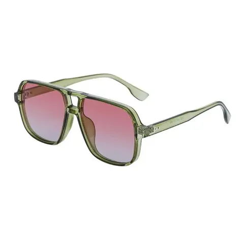 JOSCHOO Women's Vintage Square Sunglasses - Retro Oversized Colorblock Angular Frames, UV400 Protection, Chunky Glasses, Bright Colored Casual Outdoor Sunglasses, Beach Travel Essential Item, Stylish Accessory