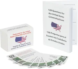 2026 U.S. Citizenship Test Flash Cards – 128 Bilingual Questions & Answers (English/Spanish), USCIS Civics Test Study Guide, Naturalization Exam Prep Cards, Educational Flash Cards for College & School, Civics Review for U.S. Citizenship