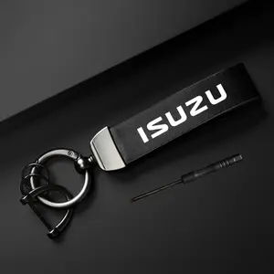 Car Keychain, Key Fob, PU Leather Car Keychain, Simple Design Car Interior Decoration Accessories for Isuzu D-MAX D MAX Dmax I II WFR VAN NFR ATV TROOPER