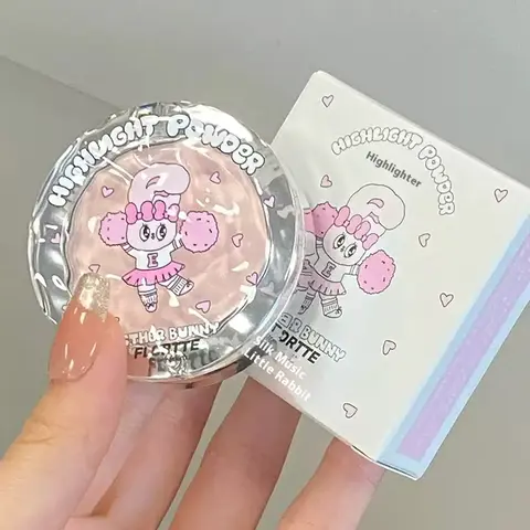 Flortte Highlighter Powder, Matte Finish, 3D Contouring and Brightening, Eyebrow and Nose Contouring Touch-Up, Synthetic Fluorphlogopite and Kaolin Formula, Makeup Highlighter, Beauty Highlighter Powder