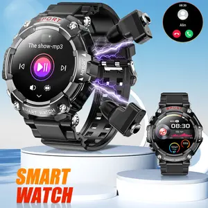 2025 New Smart Watch for Men Built-in Earbuds Wireless Calling Outdoor Adventure Watches 100+ Sport Modes Max Wear Multifunctional Waterproof Smartwatch Gifts for Men