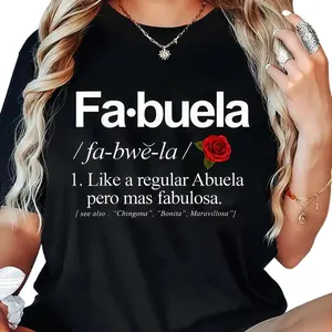 100% Cotton Unisex Fabuela Definiton T-Shirt Funny Fabuela Tee Shirt Casual Graphic Printed Tee
