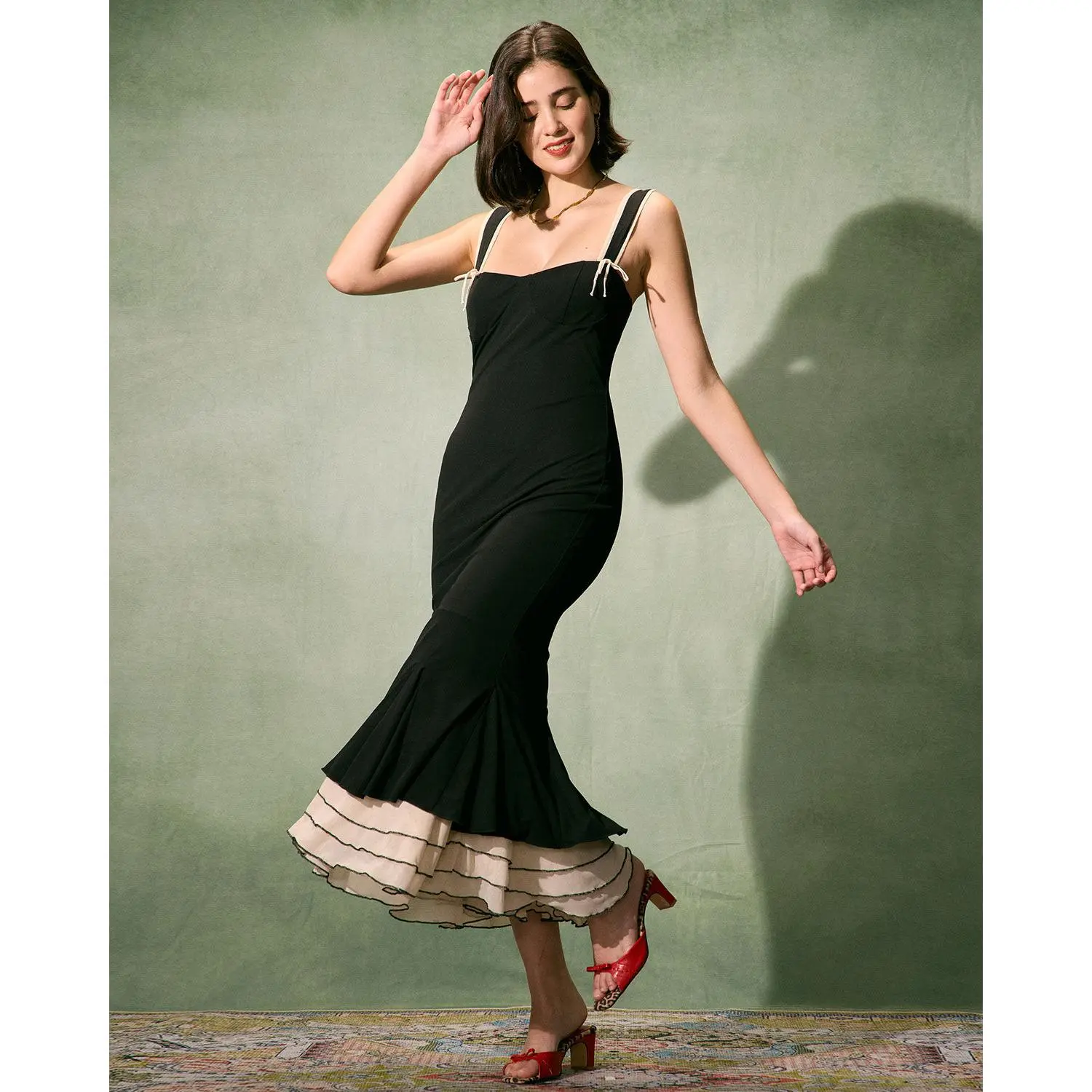 rihoas Women's Black High-Waisted Sweetheart Neck Bodycon Slip Maxi Dress -  Lightweight Polyester-Spandex Fabric, Fit, Elegant Casual Wear & Formal  Dress,summervibes - TikTok Shop