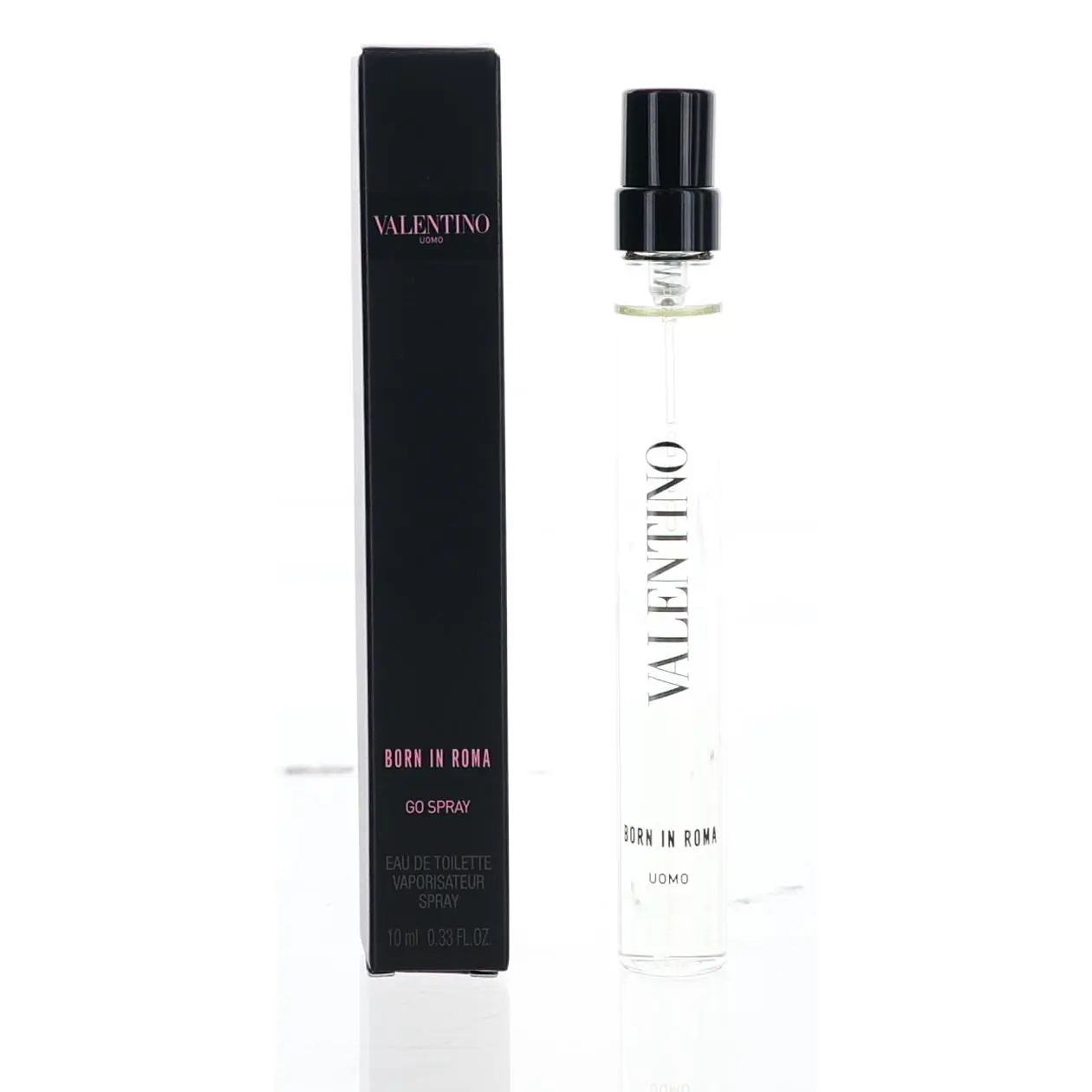 Valentino Uomo Born In Roma Eau de Toilette Spray for Men, Aromatic Woody Fragrance with Salt and Mineral Notes, 0.33 fl oz, Spray Bottle, Male Wear