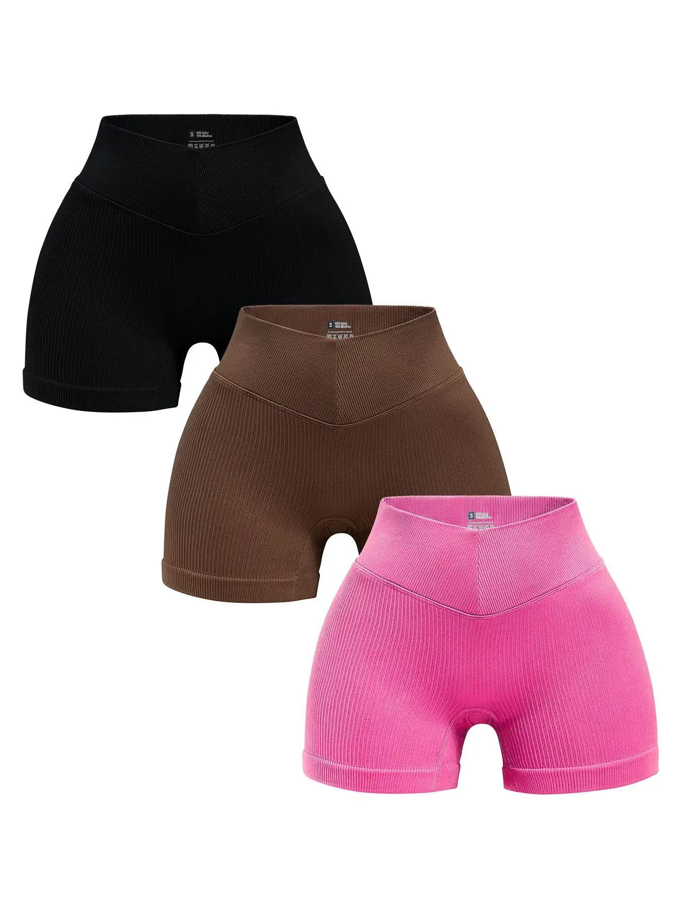 Women's Solid High Waist Sports Shorts, Sporty Breathable Wide Waistband Skinny Gym Shorts, Athletic Shorts, Cycling Shorts, Ladies Clothes Sportswear