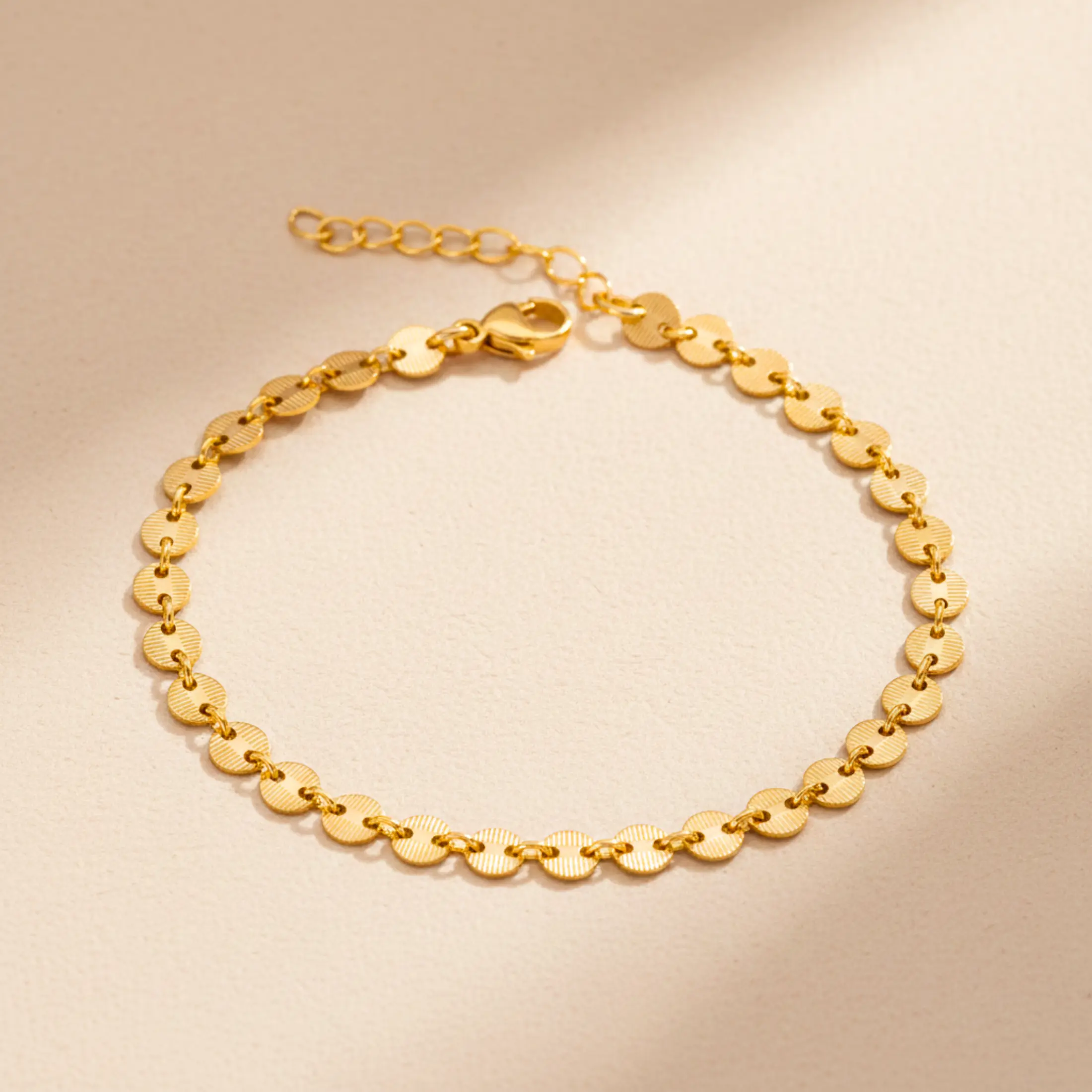 Coin Bracelet, Gold Coin Tattoo Boho Jewelry, Tiny Circle Disc Bracelet, Silver Tattoo Bracelet, Jewelry Gift for Women