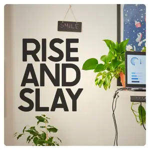 Rise and Slay - Inspirational Motivational Wall Decal Sticker Quote Positive Affirmation Sayings Decor for Home Office Gym Bedroom Salons, Removable
