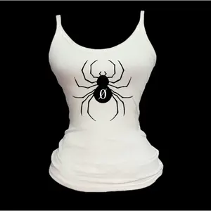 Y2K Punk Stretch Tank – Grunge Cami Top with Spaghetti Straps