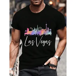 100% Cotton New LAS VEGAS Love For Holidays In Vegas T-Shirt Women's Men's Graphic Tee Crew Neck summer vacation Tops