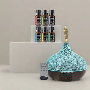 550ml Aromatherapy Essential Oil Diffuser, Auto Shut Off, Ultra Quiet for Home Office, Humidifier for Sleep, Crack Design
