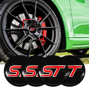 4 Pack 56mm Fox St Wheel HUB Center Cap Stickers, Universal Fit Custom Car Accessories, Fashion Vehicle Decoration Decals