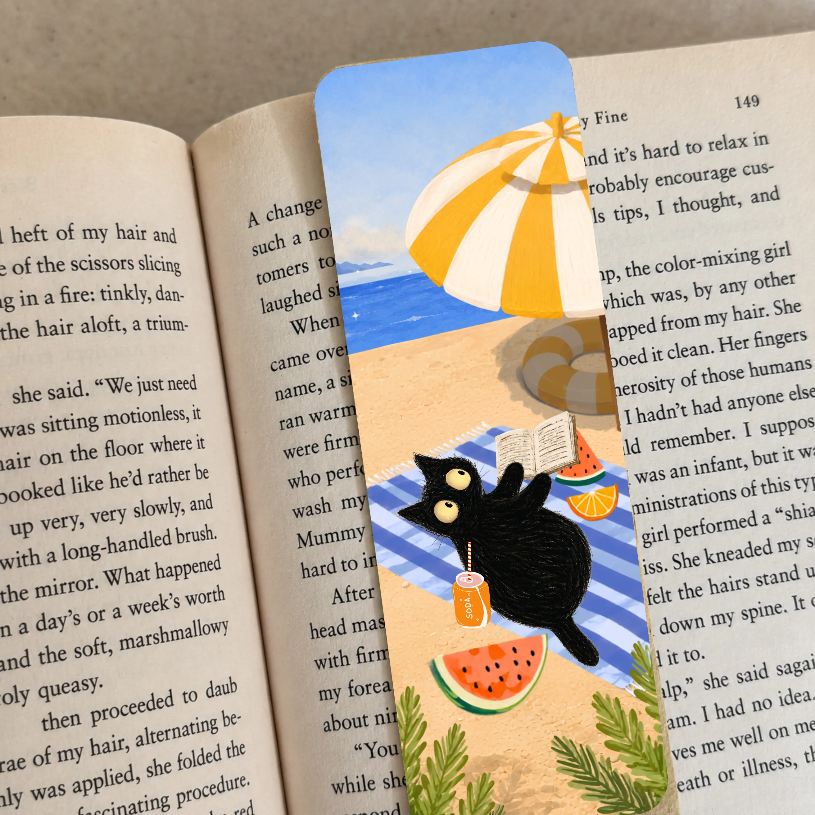 Beach Bookmark For Women Book Lover Gift Cat Bookmark Bookish Gifts For Book Lovers Gifts For Readers Summer Bookmark