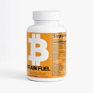 Supplement Bitcoin Brain Fuel Capsules - 60 Count for Enhanced Focus Memory & Mental Endurance - Premium Blend of DMAE Bitartrate L-Glutamine & GABA - Ideal for Day Traders & Scalpers Healthcare Dietary Fitness Edible Calcium Vitamin