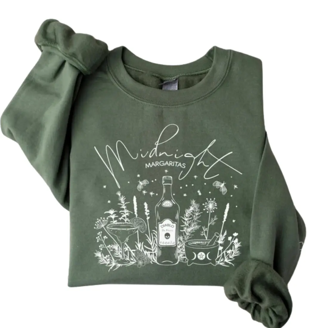 Midnight Margaritas Sweatshirt, Tequila Shirt, Witchy Graphic Tee, Practical Magic Sweatshirt, Spooky Season, Drinking Shirt, Halloween Gift