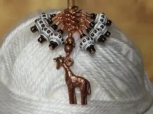 Copper Giraffe Stitch Marker Set