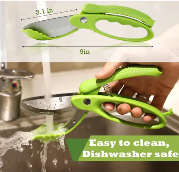 Salad Scissors, Salad Chopper with Double Blades, Lettuce Chopper, Lettuce Scissors for Chopped Salad, Chopped Salad Chopper Tool for Tossing and Chopping in Salad