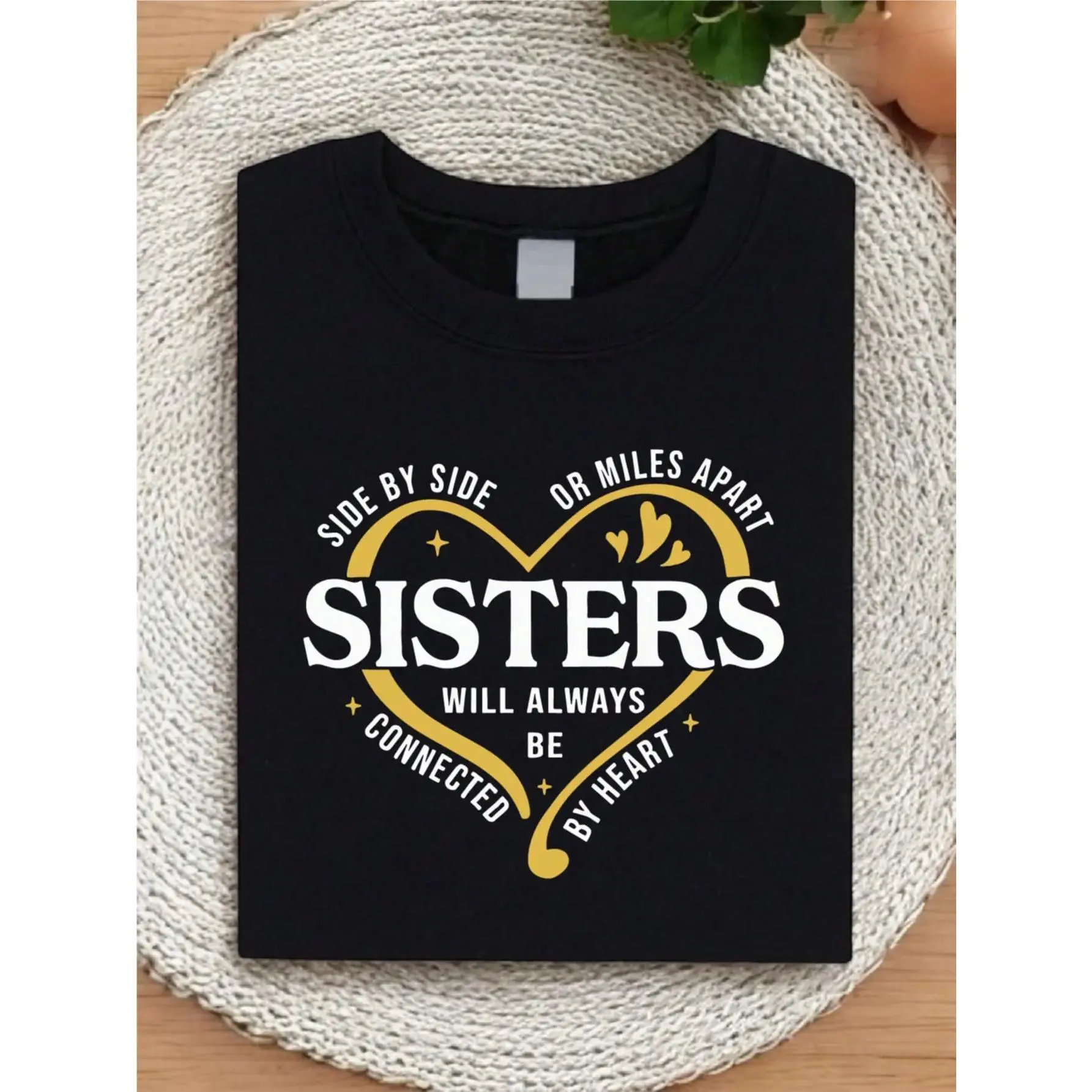 Side By Side Or Miles Apart Sisters T-Shirt, Sister Trip Shirt, Sister Vacation Matching Outfit, Weekend Trip Shirts For Sisters, Matching Sisters Shirt.
