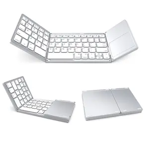 Foldable Bluetooth keyboard suitable for iPad, Huawei, Samsung tablets and mobile phones, lightweight three-fold touch keyboard