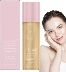 SPF 50 Sunscreen Setting Mist – Sheer, Broad Spectrum Shimmer Body Oil Spray for Face & Body, Lightweight, Fast-Absorbing, Hydrating, Non-Greasy, Makeup-Friendly, Reef-Safe Glow Mist