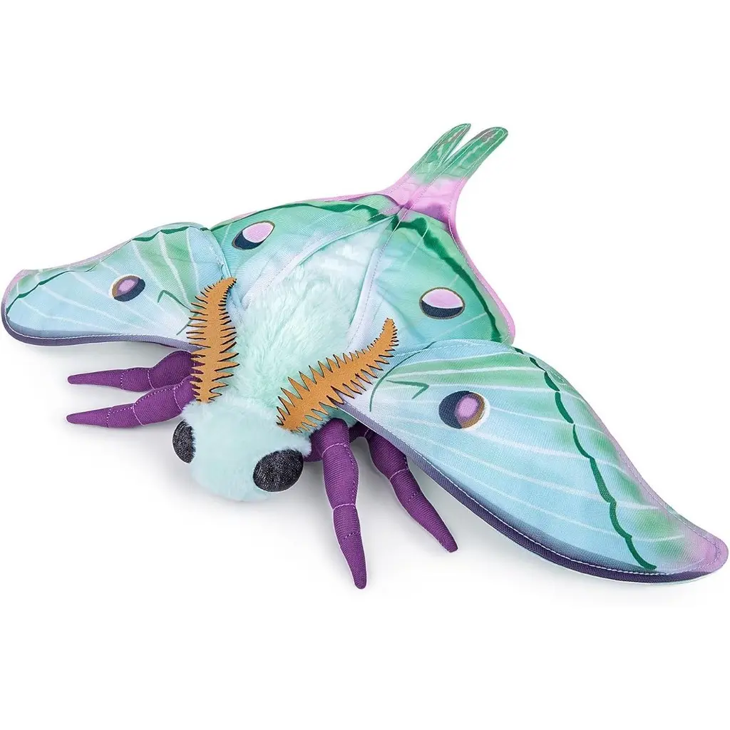 Luna Moth Plush Toy, Giant Luna Moth Cuddly Stuffed Animals Realistic Soft Big Moth Plushie Model Toy, Unique Plush Gift Collection for Kids