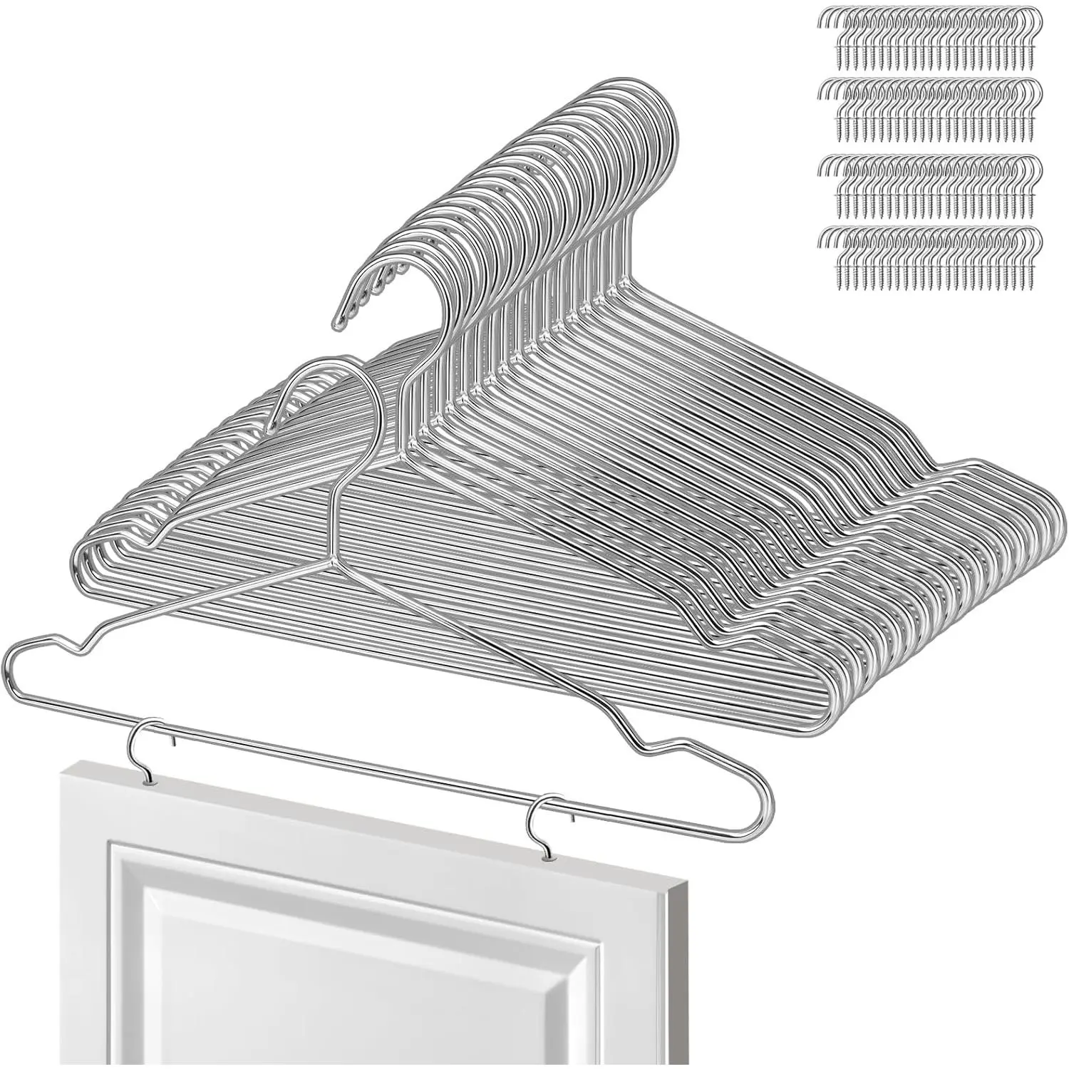 20 Pack Cabinet Door Painting Drying Rack,304 Stainless Steel Door Painting Stand with 100 count Zinc Plated Metal Screw-in Hooks,Cabinet Door Hangers,Art Drying Brackets for Classroom (120)