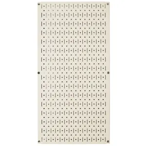 32in x 16in Beige Metal Pegboard Tool Board Panel