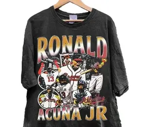Vintage 90s Graphic Style Ronald Acuna Jr T-Shirt Full Size