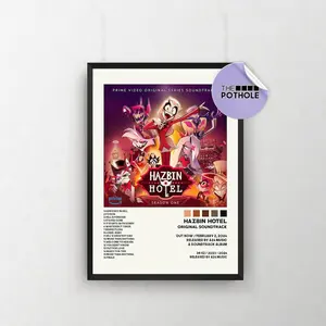 Hazbin Hotel Poster, Hazbin Hotel, Original Soundtrack Album Poster No Frame