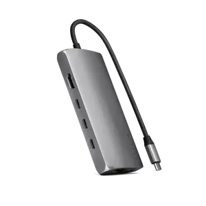 Satechi USB-C Multiport Adapter 8K HDMI V3 - 100W PD, Gigabit Ethernet, 10Gbps USB-C, SD 4.0, MacBook Pro/Air M4/M3