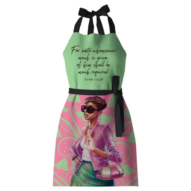 Much Given, Much Required Designer Kitchen Apron