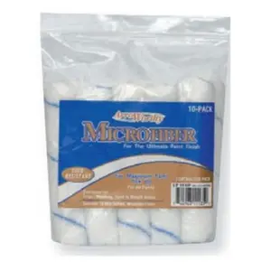 212 MAIN 4x3/8" European Weave Microfiber Mini Roller Cover Contractor 10-Pack, Low VOC Coatings, High Capacity Mini Roller Set