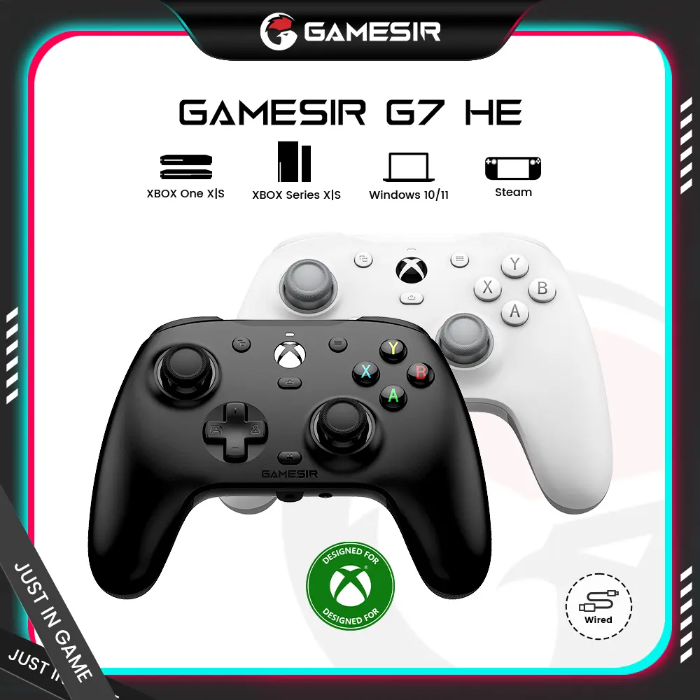 GameSir G7 HE Wired Controller, Officially licensed Controller with Hall Effect Sticks for XBOX Series X|S, XBOX One, Windows 10|11, PC
