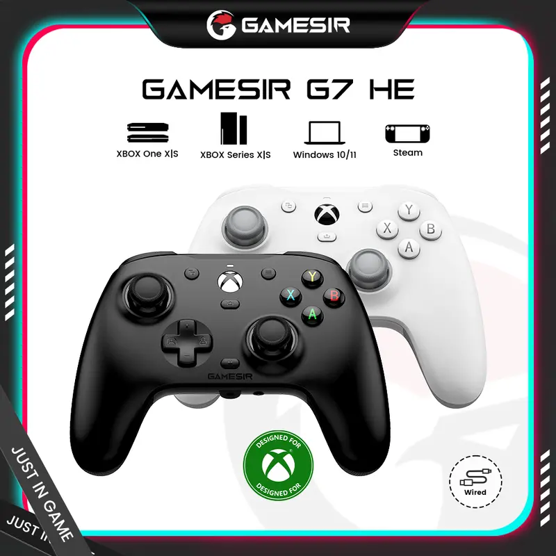 GameSir G7 HE Wired Controller, Officially licensed Controller with Hall Effect Sticks for XBOX Series X|S, XBOX One, Windows 10|11, PC